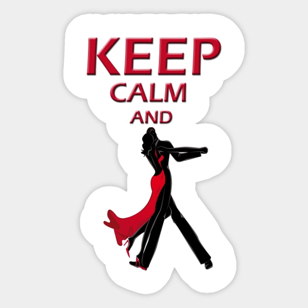 keep calm and dance Sticker by SladjanaSmoljan